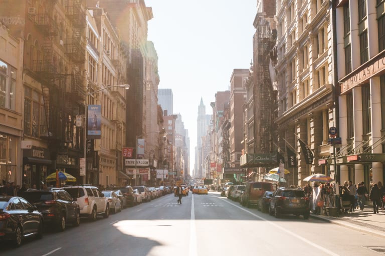 Coucher de soleil sur Broadway