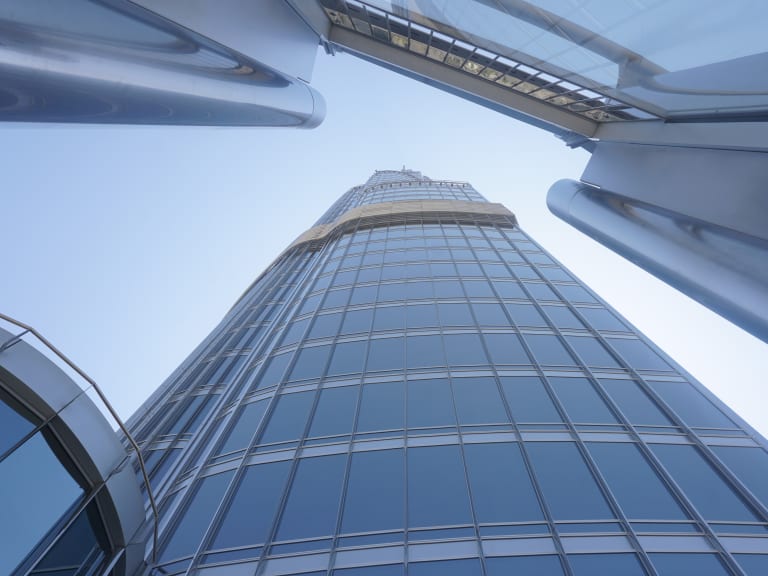 Street view of the Burj Khalifa| ©Macky Mendenilla