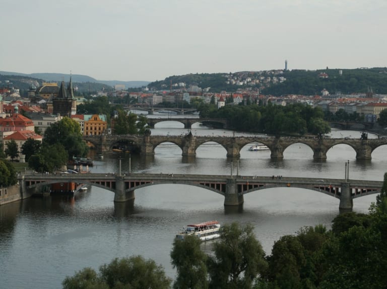 The Moldaba River from Letná Park| ©Harry Metcalfe