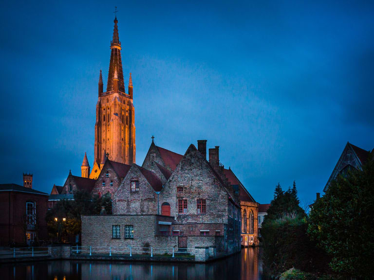 Brugge valaistuna yöllä| ©Olivier Depaep