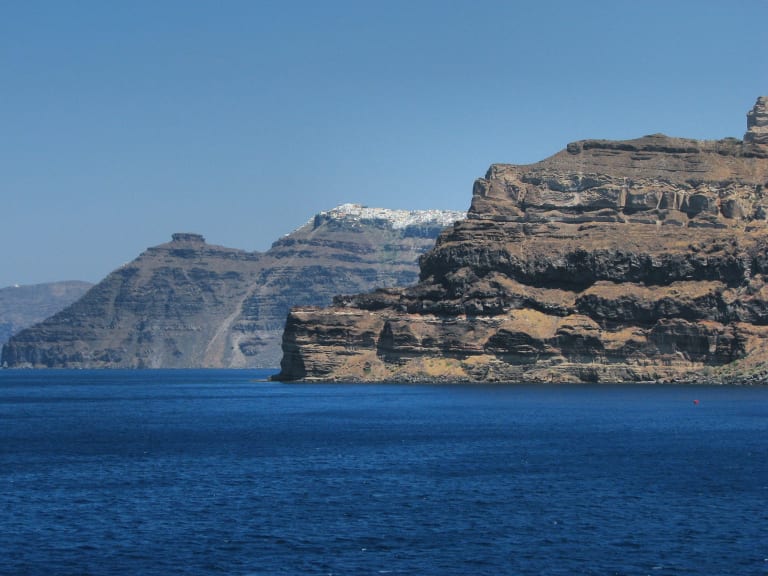 Die Küste von Santorin