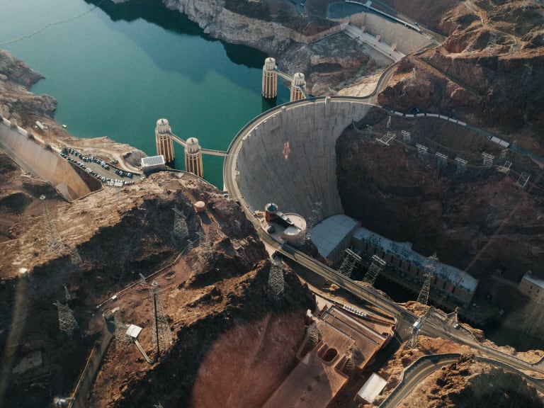 Aerial view of the Hoover Dam| ©Nathan Roser