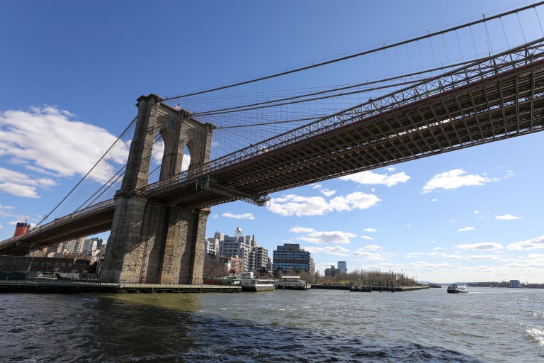 Brooklyn Bridge as seen from the cruise ship| ©bryan...