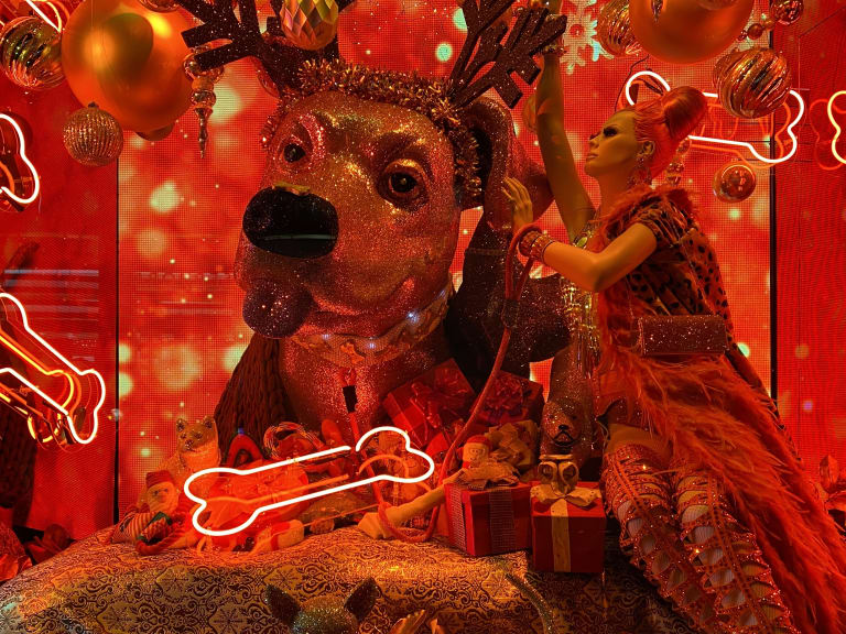 Bloomingdale's window display in a New York Christmas.| ©Sabeen Shahid
