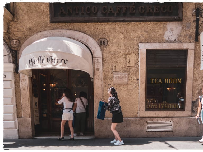 Entrance of the Antico Caffé Greco| ©Bill Learmonth
