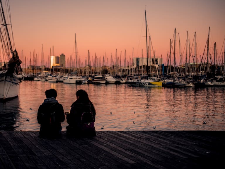 Solnedgång i Barcelonas hamn| ©Dafydd Penguin