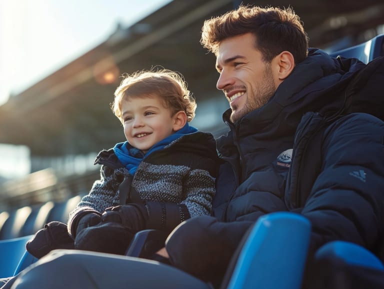 Pappa med sin son på en match| ©Midjourney