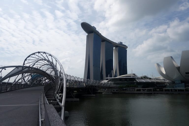 Marina Bay et Helix Bridge| © Urban Kalbermatter