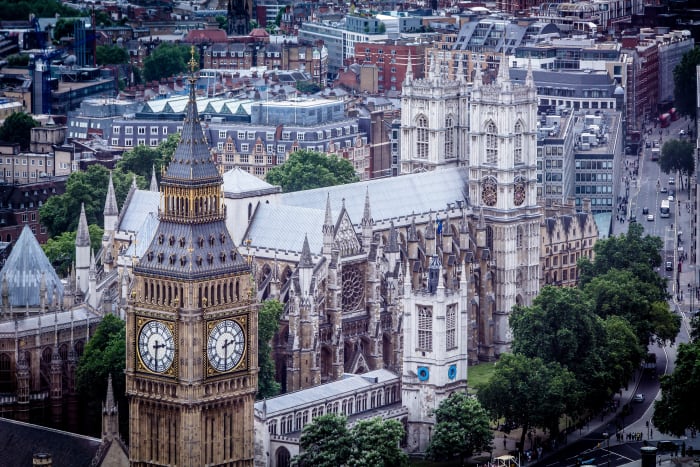 Vista do Big Ben do topo do London Eye