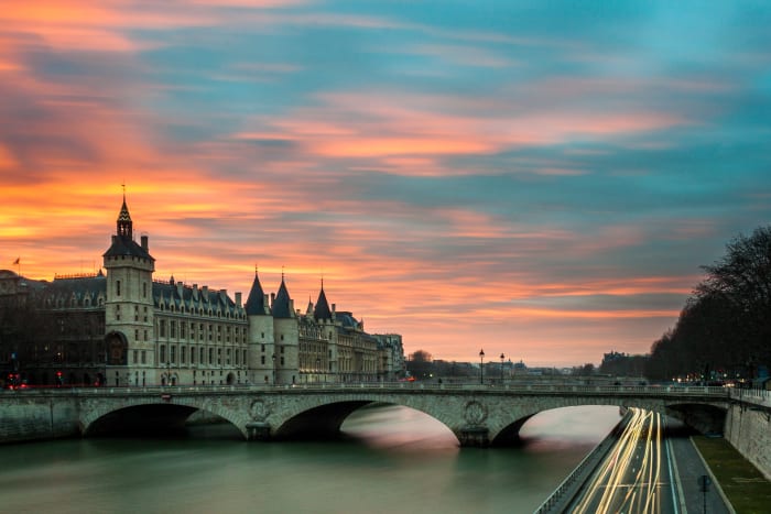 Atardecer desde el rio Loire