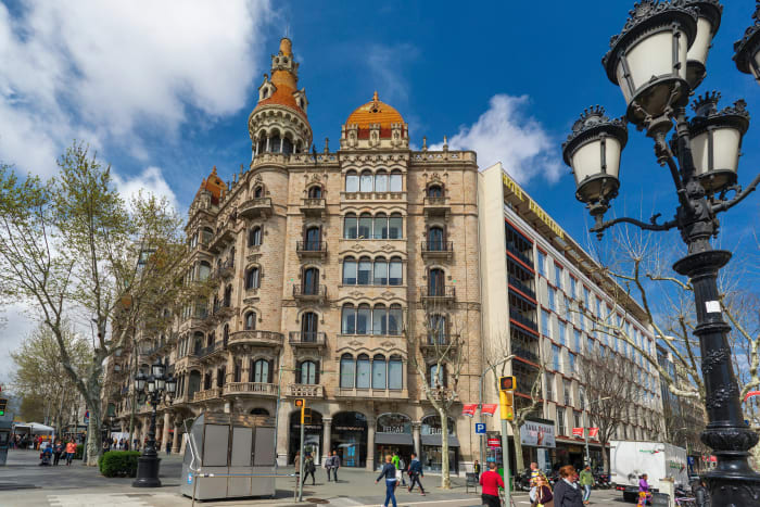 Barcelona vista do ônibus turístico