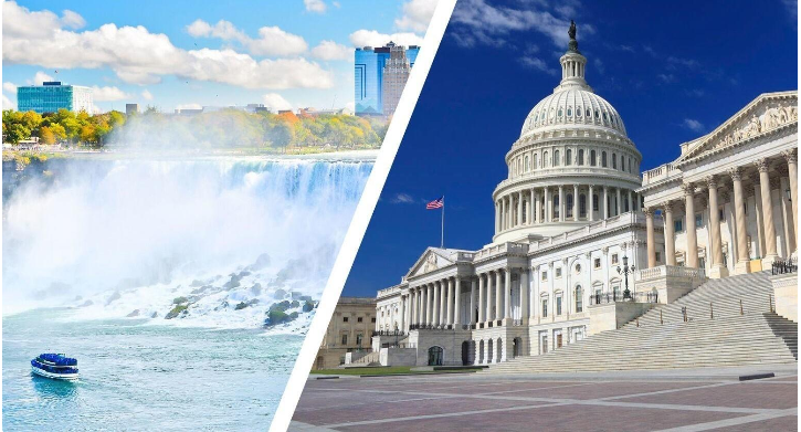 Two Day Combo: One Day Niagara Falls Tour + Washington & Philadelphia. Bilingual Tour - Combo: Niagara without boat + Washington & Philadelphia Bilingual Tour - USD