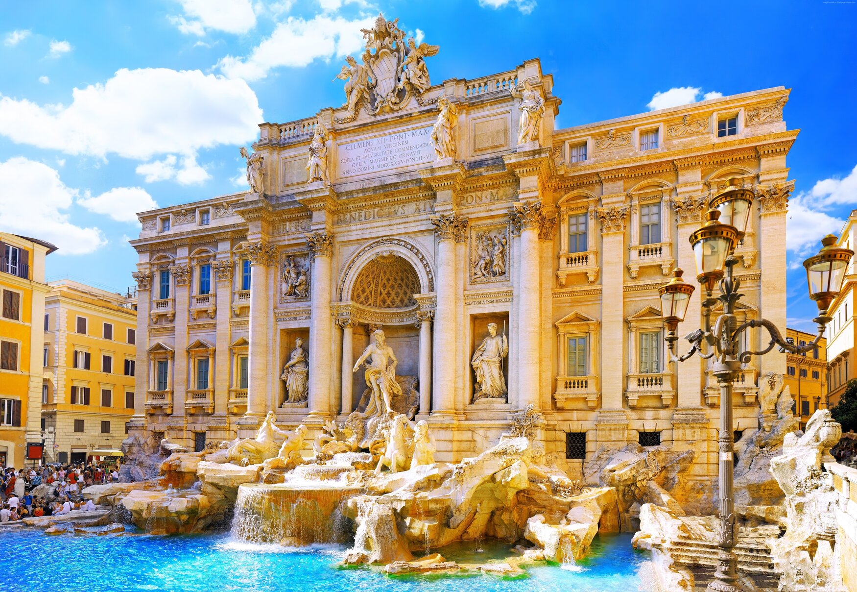 Pantheon and Trevi Fountain