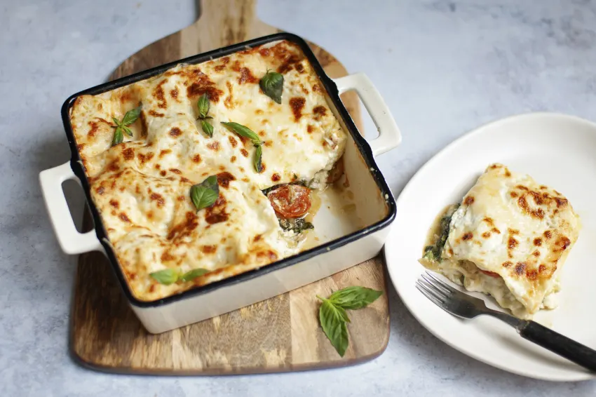 Spinach, Mushroom and Ricotta Lasagna