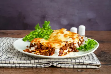 lasagna and salad images