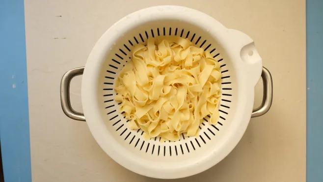 Boil fettuccine