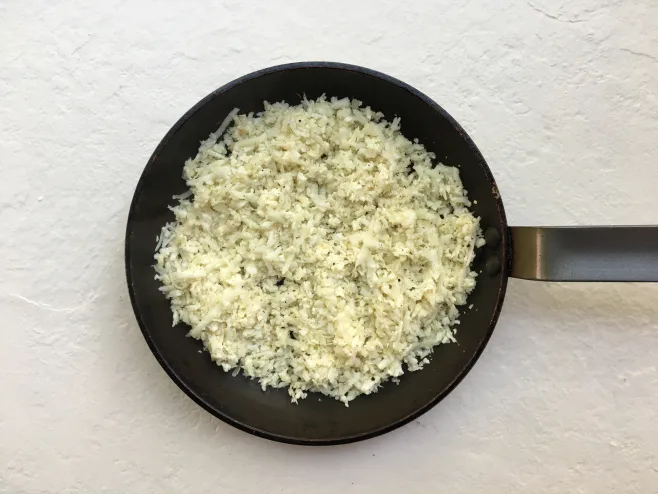 Fry cauliflower rice