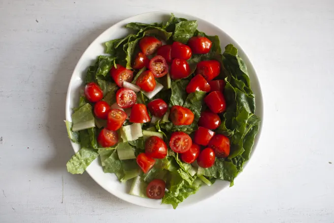 Prep salad ingredients