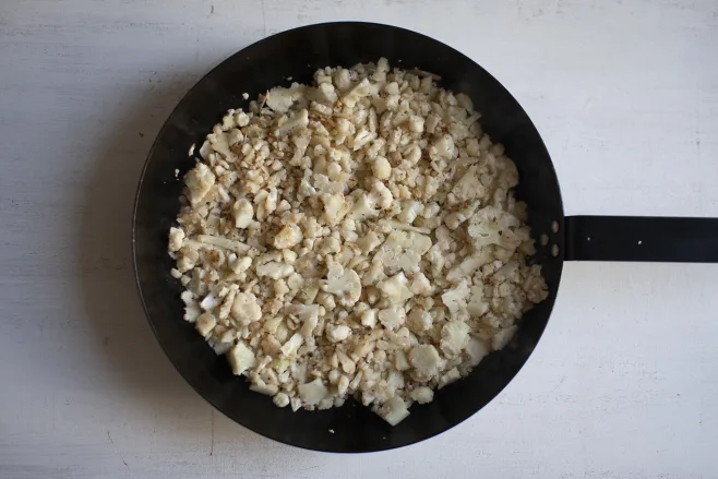 Fry cauliflower