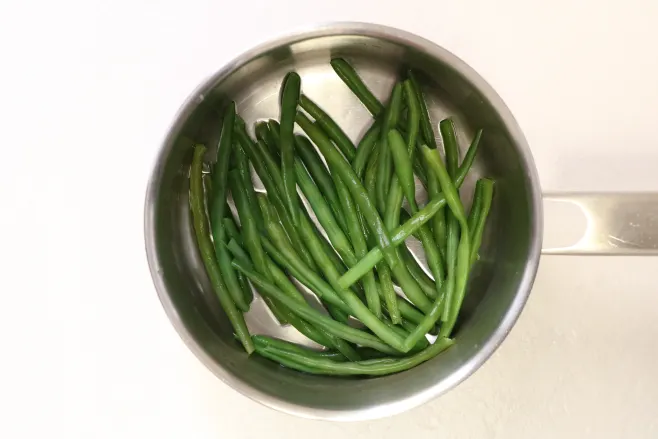 Boil potatoes and beans