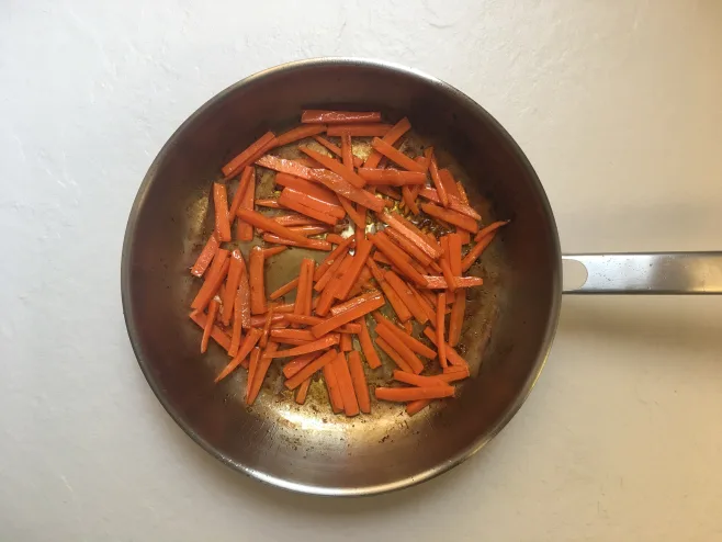 Fry carrots