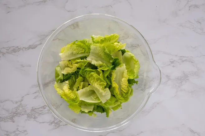 Chop lettuce