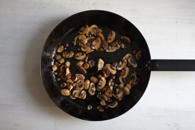 Fry mushrooms