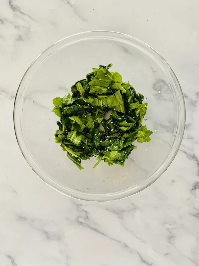 Prep spinach