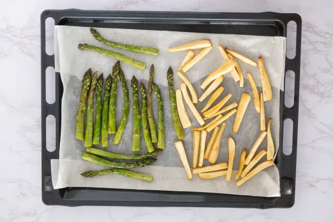 Bake asparagus