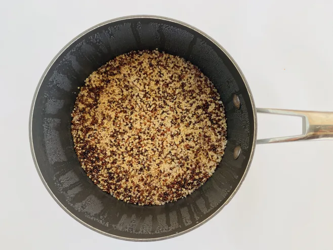 Boil quinoa