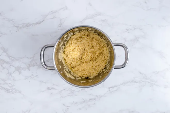 Boil orzo