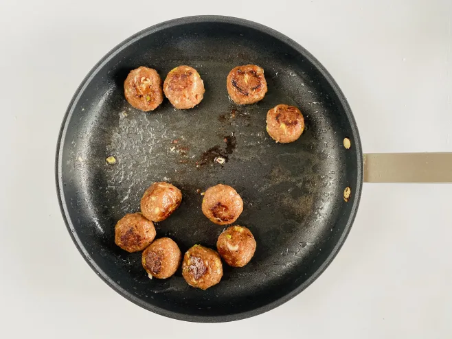 Fry meatballs