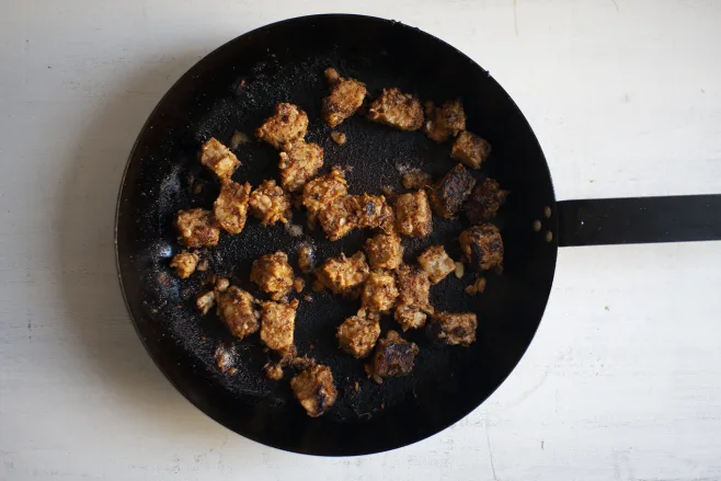 Fry tempeh