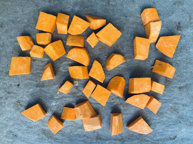 Roast sweet potatoes