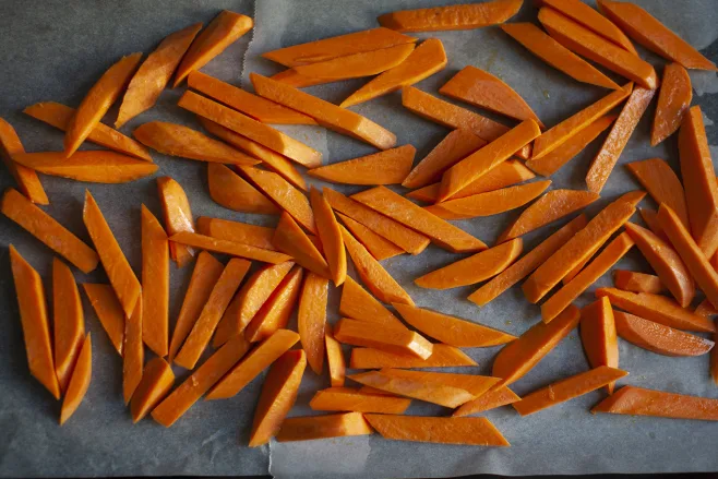 Roast sweet potatoes