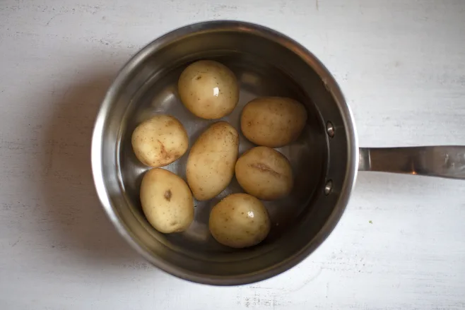 Pre-boil potatoes