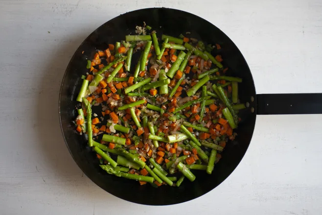 Fry veggies