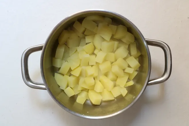 Boil the potatoes