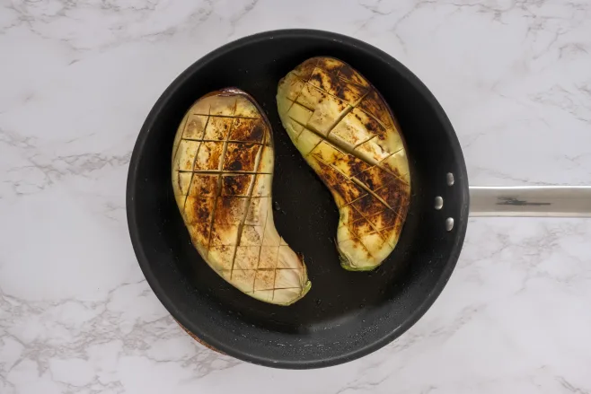 Fry eggplant