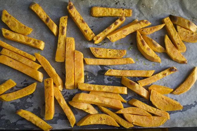Roast sweet potatoes