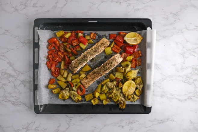 Roast salmon