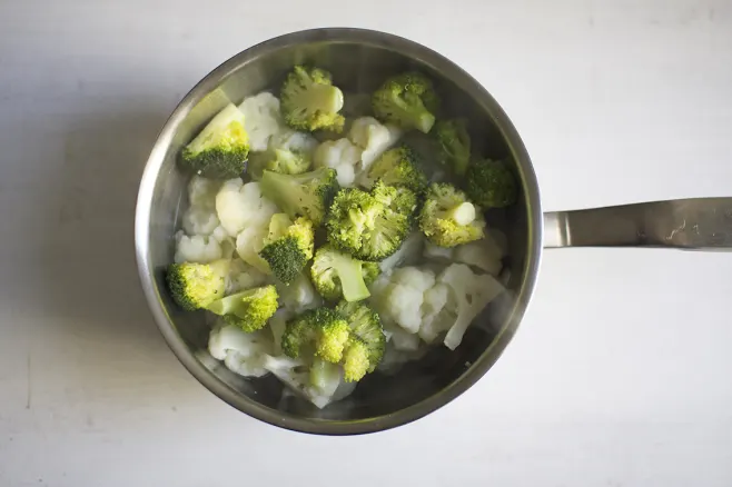 Boil veggies