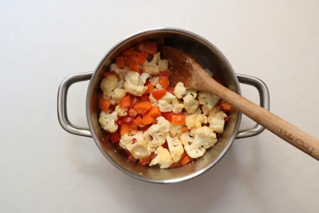 Fry vegetables