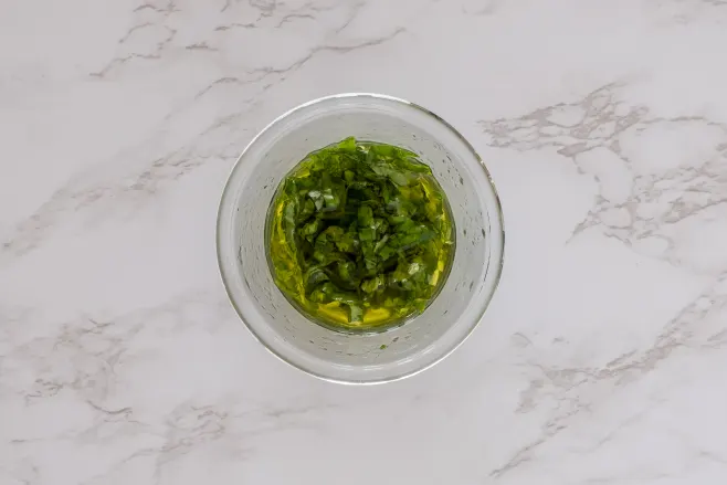Make lemon basil dressing