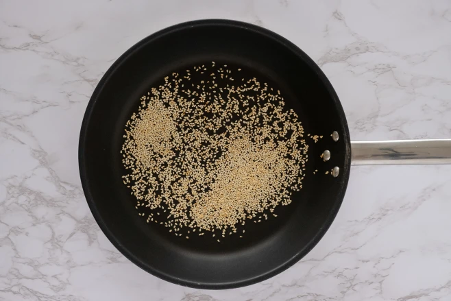 Toast sesame seeds