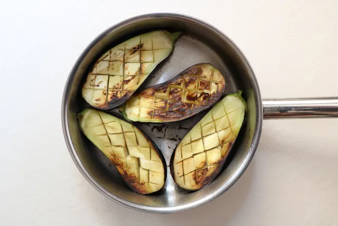 Cook eggplants