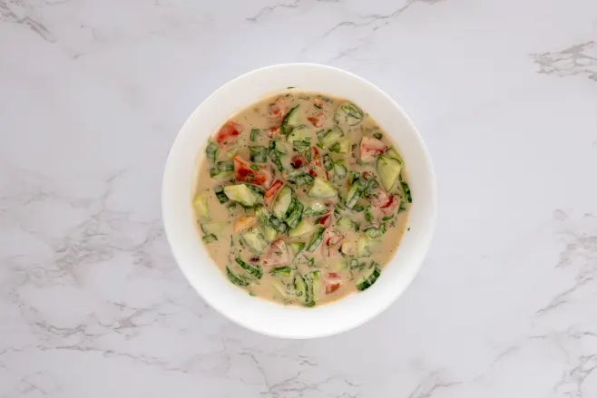Make tahini salad