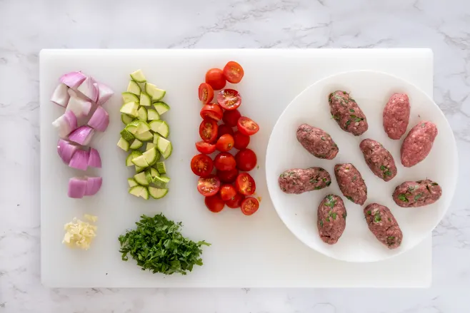 Prep veg and kofta