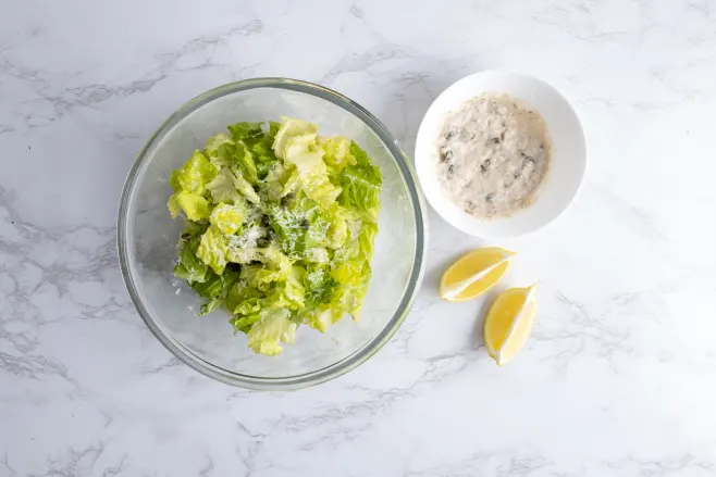 Make salad and dressing