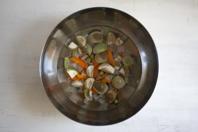 Blanch vegetables